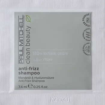 Šampon Šampon pro krepaté a nepoddajné vlasy Paul Mitchell Clean Beauty Anti-Frizz - 7,4 ml (121039)