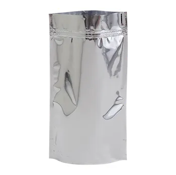Sáček na potraviny Uzatvárateľné ZIP vrecko Doypack | strieborný | s vrstvou MET - 250 ml