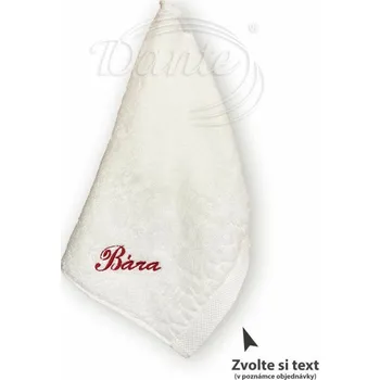 Dekorativní polštářek Dante Ručník krémový a Váš text - 30 x 50 cm