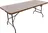 TENTino Skládací stůl půlený 180 x 76 cm, hnědý