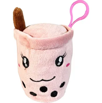Plyšový přívěsek Bubble Tea růžový 10 cm