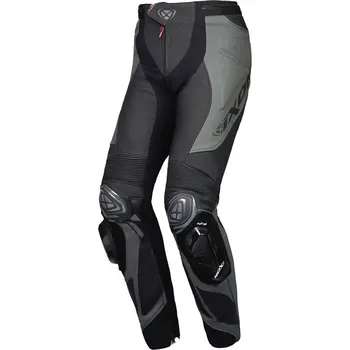 Moto kalhoty VORTEX 3 PANT - 1001 pánské černošedé kožené moto kalhoty IXON - 2XL