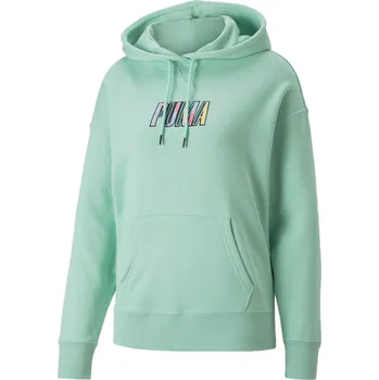 Dámská mikina Dámská mikina přes hlavu Puma SWXP GRAPHIC HOODIE W zelená 535738-95 - XS | UK 2,5 | US 3,5
