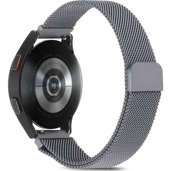 Kovový řemínek milánský tah 18mm pro Samsung / Huawei / Xiaomi / Garmin Barva: Tmavě šedá