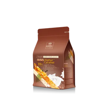 Čokoláda CACAO BARRY ZEPHYR 35% 2,5kg- bílá čokoláda s karamelem - belgická Barry Callebaut