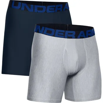 Boxerky Pánské boxerky Under Armour TECH 6IN 2 PACK šedé 1363619-408 - M | UK 13 | US 14
