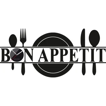 Samolepící dekorace Clocker Nalepovací hodiny Bon appetit Barva ciferníku: Černá