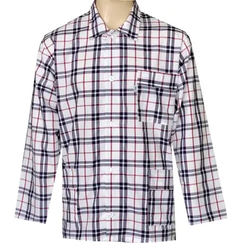 Pánské pyžamo Pánský Pyžamový Kabátek Popelín FOLTÝN PPKP16 Velikost: XL, Materiál: Košilovina-popelín