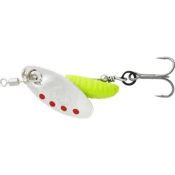 Nástraha SAVAGE GEAR - Třpytka Grub Spinner, vel. 1, 3,8g, Silver Red Lime