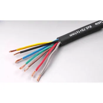 Auto elektroinstalace kabel 6x0,75mm+1x1mm sedmibarevný gumová izolace/1m balení