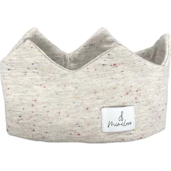 Čelenka Mimilove Bavlněná čelenka KORUNKA vel. 0-6m. Barevný melír Tečky