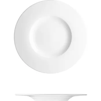 Talíř Lilien | Talíř dezertní se širokým okrajem, bílý, 17 cm