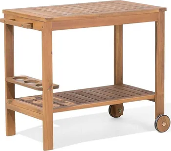 Servírovací stolek Beliani Sassari 47 x 95 cm světlé dřevo