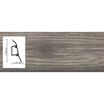 soklová lišta 2144 lišta Pinie Abruzja SLK50 s pružnými chlopněmi vedení kabelů