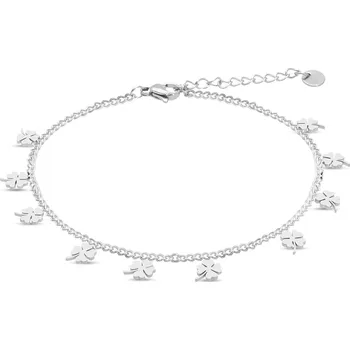 Řetízek biju Řetízek na nohu z chirurgické oceli, čtyřlístek 3001789