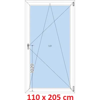 Okno Soft Plastové okno 110x205 cm, otevíravé a sklopné