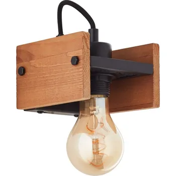 Nástěnné svítidlo Brilliant 99448/76 CALANDRA - Dřevěná lampa na zeď, 1 x E27 (Nástěnná dřevěná lampička bez vypínače)