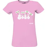 Tričko s potiskem 100% bio tričko Sněhuláci – růžová, dámské dámské
