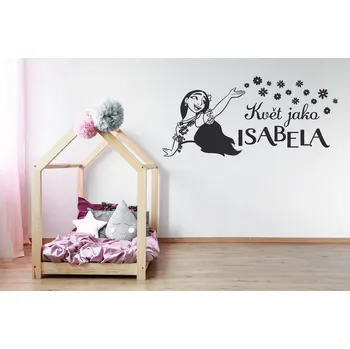 Samolepící dekorace Lepy.cz Samolepka na zeď Encanto - Isabella Velikost (šířka x výška): l20x55cm, Barevná varianta: Nugátová hnědá