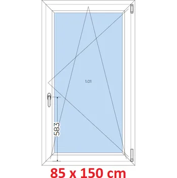 Okno Soft Plastové okno 85x150 cm, otevíravé a sklopné