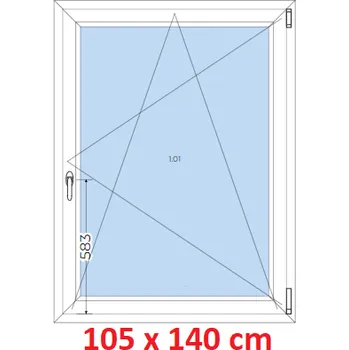 Okno Soft Plastové okno 105x140 cm, otevíravé a sklopné