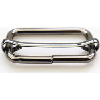 Pro Háčkování Posunovač na popruh 38 x 20 mm černý nikl