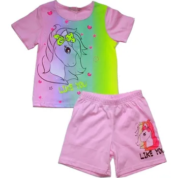 Dívčí pyžamo KUGO - letní komplet jednorožec 917 503/1