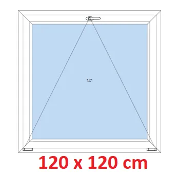 Okno Soft Plastové okno 120x120 cm, sklopné