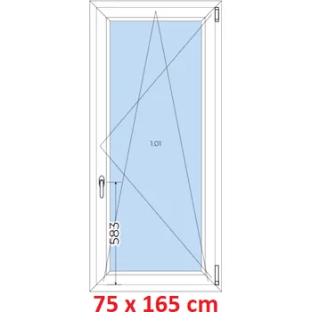 Okno Soft Plastové okno 75x165 cm, otevíravé a sklopné