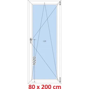 Okno Soft Plastové okno 80x200 cm, otevíravé a sklopné