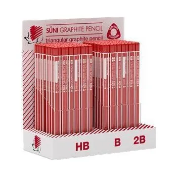 Grafitová tužka Grafitová tužka "Süni", displej/184 ks, HB, B, 2B, trojhranná, ICO 9130047000