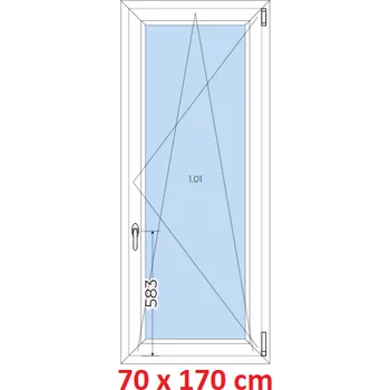 Okno Soft Plastové okno 70x170 cm, otevíravé a sklopné