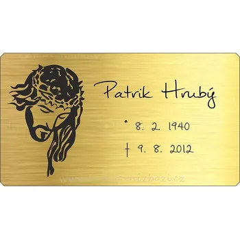 Smuteční dekorace Rytá cedulka 679