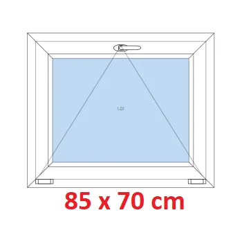 Okno Soft Plastové okno 85x70 cm, sklopné