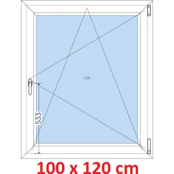 Okno Soft Plastové okno 100x120 cm, otevíravé a sklopné