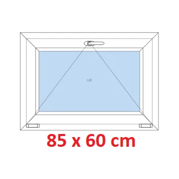 Okno Soft Plastové okno 85x60 cm, sklopné