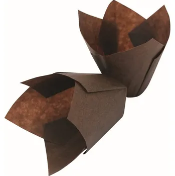 Formička SCHNEIDER Papírové košíčky na muffiny hnědý "Tulipán" 55 mm, 1000 ks