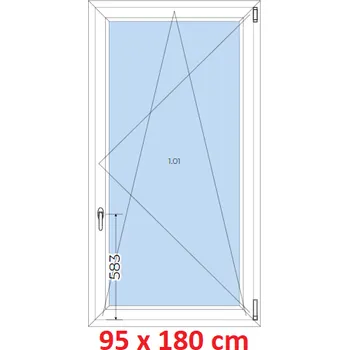 Okno Soft Plastové okno 95x180 cm, otevíravé a sklopné