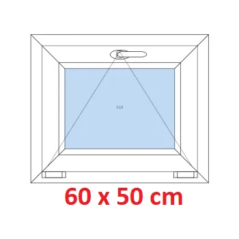 Okno Soft Plastové okno 60x50 cm, sklopné