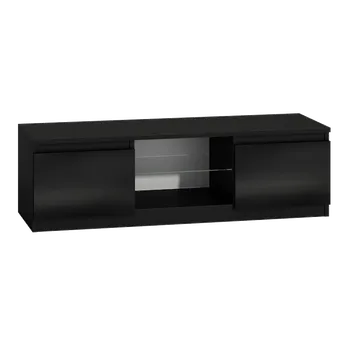 Televizní stolek Topeshop RTV 140 černý lesk