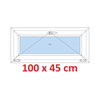 Okno Soft Plastové okno 100x45 cm, sklopné