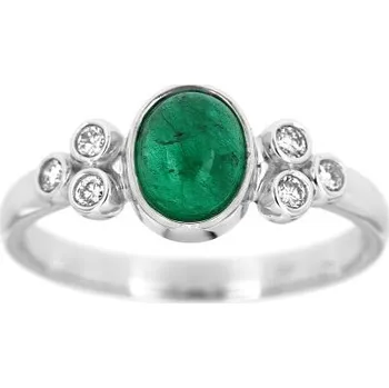 Prsten Zlatnictví U Kostela Diamantový prsten se smaragdem 36024 54 3682-21276615