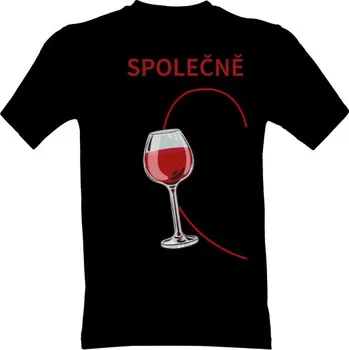 Pánské tričko Tričko s potiskem Společně na víno pán - párové tričko pánské