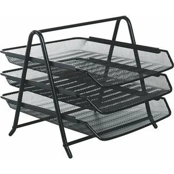 Archivační box Odkladač drátěný, černá, 3-dílný, VICTORIA