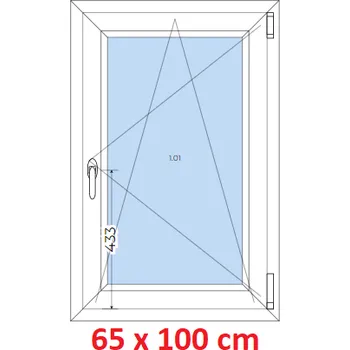 Okno Soft Plastové okno 65x100 cm, otevíravé a sklopné