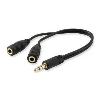 Audio kabel Audio rozdělovací kabel, 13 cm, 2 vstupy/1 výstup, EQUIP 147941