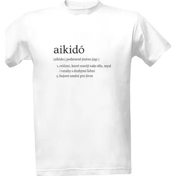Tričko s potiskem Aikido v českém slovníku: Umění pro život pánské