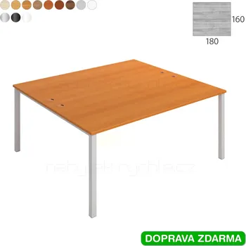 Psací stůl USD 1800 Hobis UNI - Stůl pracovní zdvojený 180 x 160