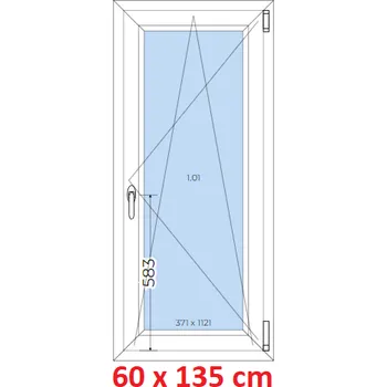Okno Soft Plastové okno 60x135 cm, otevíravé a sklopné