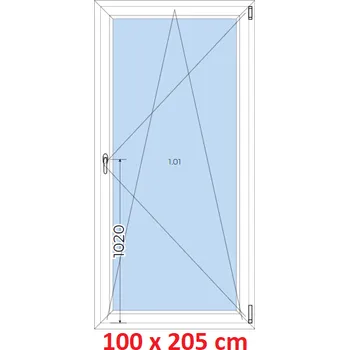 Okno Soft Plastové okno 100x205 cm, otevíravé a sklopné